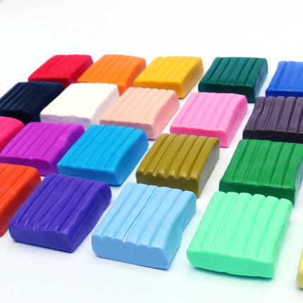 24 Colors Soft Polymer Clay 20g Each, Non-Toxic DIY Modeling Clay Kit for Kids Adults, Non-Stick Handmade Craft Clay for Jewelry