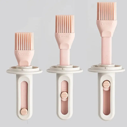1pc Oil Dispenser Bottle BPA-Free Heat-Resistant Silicone Brush Set for Baking Cooking BBQ Kitchen Outdoor Accessory for Picnics