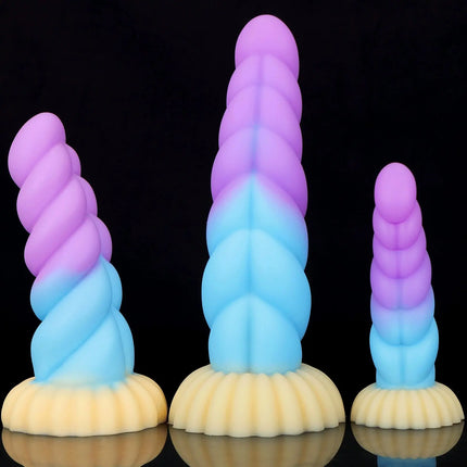 NEW Luminous Anal Plug Female Masturbator Expansion Anal Dildos for Women Soft Silicone Butt Plug Gay Sex Toys Prostate Massager