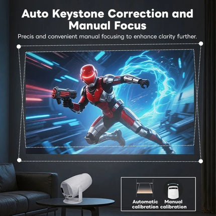 Newly HY900 Smart Projector 4K Decoding BT5 0 Dual Wi Fi 6 290ANSI Brightness Ideal for Home Theater Outdoor Movie Watching