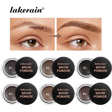 6Color Matte Black Wild Eyebrow Cream 3D Natural Tint Eyebrow Enhancers Gel Wax Waterproof Long Lasting Eye Makeup Cosmetic Tool