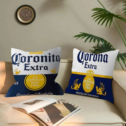 C-Corona E-Extra Beer Cushion Cover Inches Farmhouse Decor Home Throw Pillow Covers For Couch Decorations