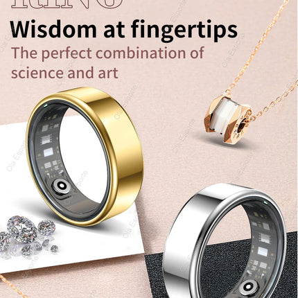 New Smart Ring Waterproof Health Monitor Smartring Take Photo Exercise Record Bluetooth Ring Birthday Gift Men Women