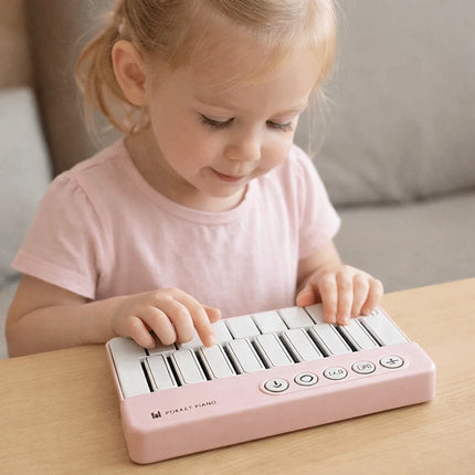 Rainbow Lights Kids Mini Piano Portable Design 7 Colors LED Learning Piano Keyboard Multi-functional Electronic Organ Keyboard