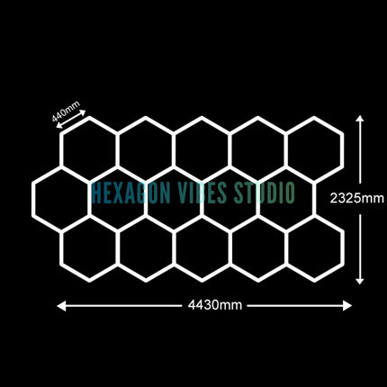 Garage Hexagon LED Light 50000H 6500K Ultra Bright for Home Gym Barbershop Car Detailing Bar Basement Workshop Ceiling Lighting