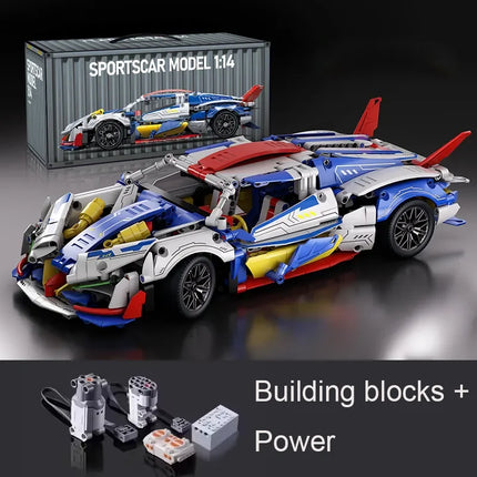 New Technical 1：14 Racing Sport Car Model Building Blocks City Mechanical Speed Vehicle Supercar Brick Puzzle Toys Kid Adult Gi
