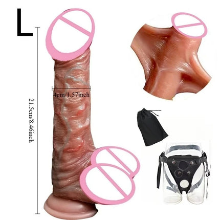 Wearable Strap on Realistic Dildos for Women G Spot Vagina Stimulation Big Penis Butt Plug Anal Masturbators Products Sex Toys