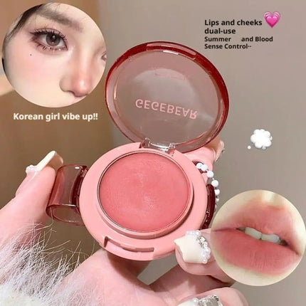 Lip And Cheek Blush Cream Lightweight Excellent Spreadability Long-Lasting Color-Locking Waterproof For All Skins Gentle