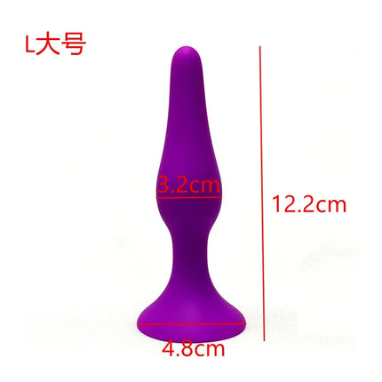 Multi-size Silicone Butt Plug Dilator G-spot Massage Toy Suction Cup Design Adult Personal Products