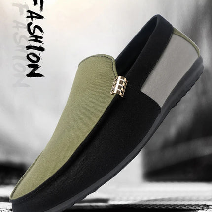 2025 Spring/Autumn New Arrivals: Fashionable Men's Shoes Large Colour Block Patchwork Loafers Versatile Stylish  Student Shoes