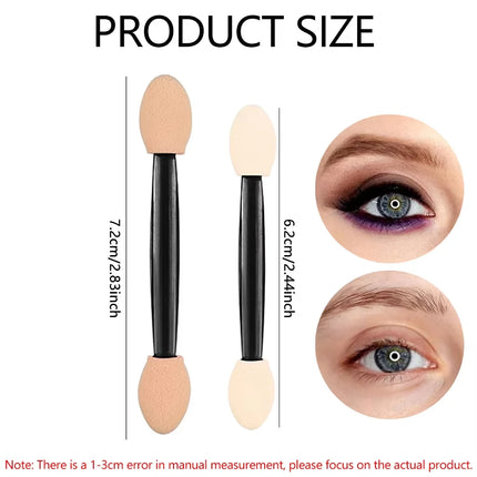 10/30/300pcs Double Ended Eyeshadow Brush Eyeshadow Applicators 6.2cm Makeup Sponge Brushes For Women Cosmetic Beauty Tool