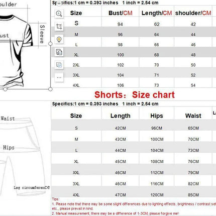 New Summer Men's Casual Short-sleeved Shorts 2-piece City Street Fashion T-shirt Shorts Suit Men's Cool Run Hot Sale