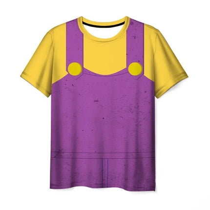 Super Mario Boys Girls Clothes Princess Peach Luigi T-shirt Cool Comfortable Sweat Absorption Short-sleeved Top Baby Show Gifts