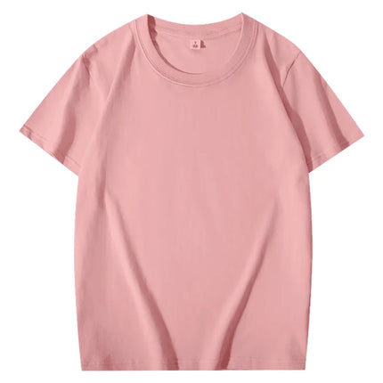 100% Cotton T-shirt Custom Logo Print Image Men and Women Clothes Diy Enterprise Embroidery Team Culture Short Sleeved Tops
