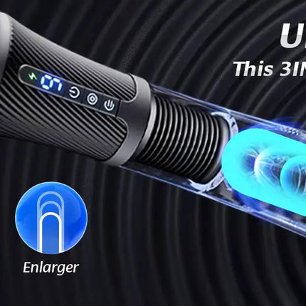 Male Masturbator Penis Pump Enlarger Transparent Visual Male Sex Toys for Men APP Control Vibrating Vacuum Suction Glans Trainer