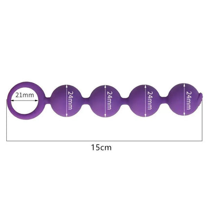 Silicone Big Anal Plug 4 Beads Anal Bead Anus Masturbation Butt Plug Flirt Adult Sex Toy Prostate Massage For Men Women 18+