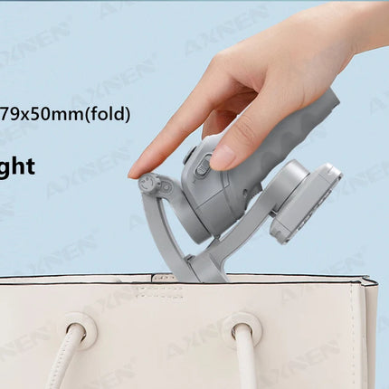 Handheld 3-Axis Gimbal Stabilizer for Smartphone, for iPhone Cellphone Record Video Vlog Phone Anti-Shake with Fill Light