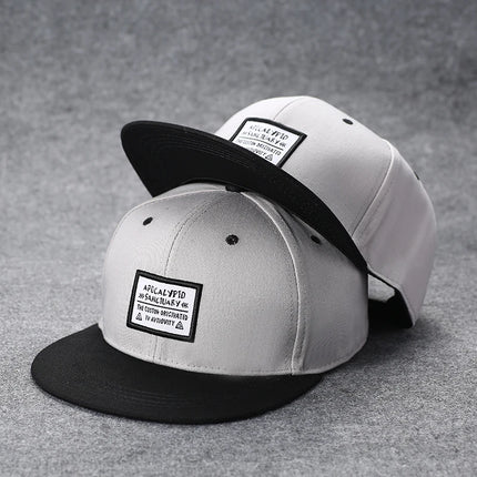 Men's Letter Embroidery Tide All-match Flat Brim Baseball Cap Ladies Summer Hip-hop Hat Outdoor Shade Adjustable Peaked Cap