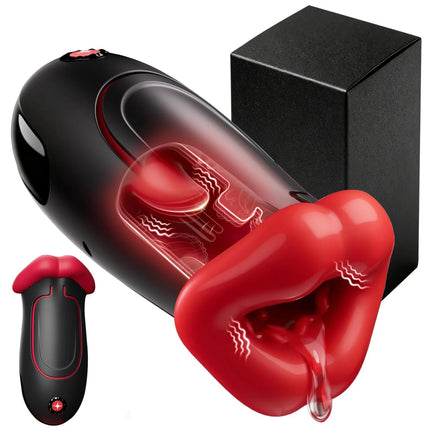 Male Masturbator Deep Throat Mouth Blowjob Vibrator Penis Pump 360° Wrapped 9 Frequency Vibration APP Control Sex Toys for Men