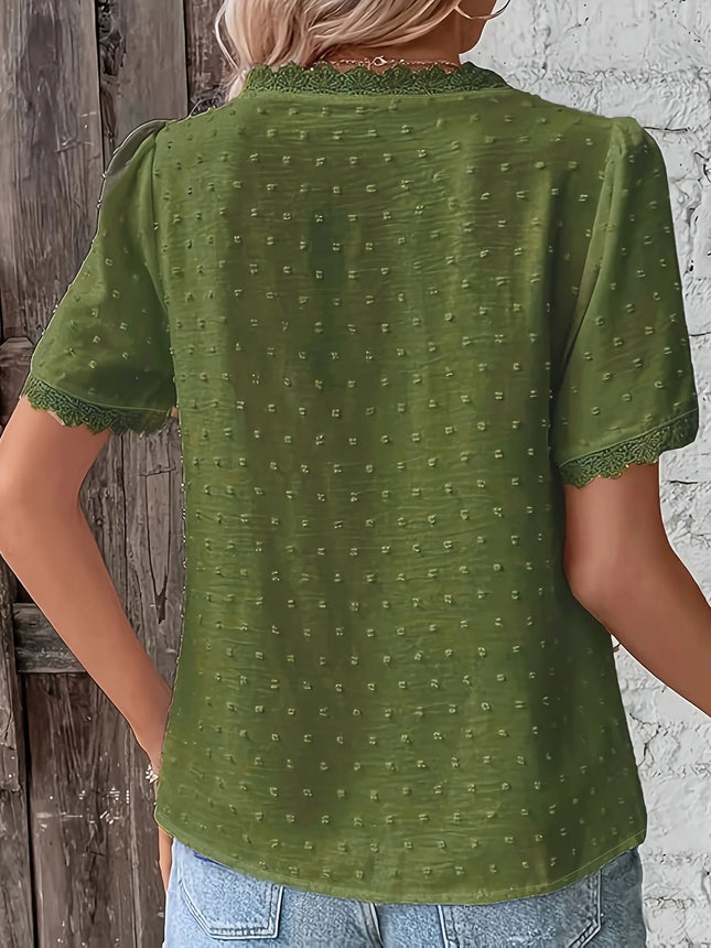 Women's plus size shirt summer chic elegant shirt casual women's fashionable shirt