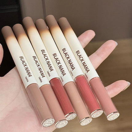 Matte Nude Lip Liner Pencil Lips Contour Makeup Mirror Water Light Lip Tint Double Headed Lip Gloss Lipliner for Women Cosmetics