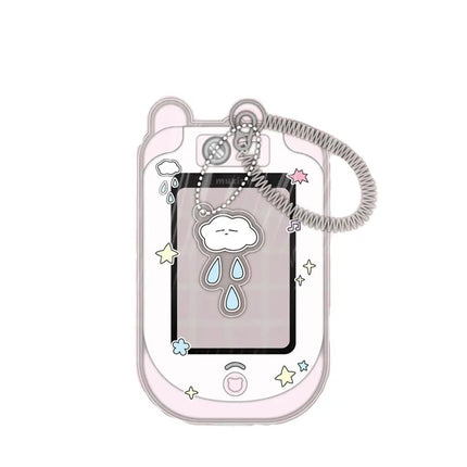 Crystal Butterfly 3 Inch Acrylic Card Holder Photocards Display Credit ID Bank Card Protective Case Keychain Pendant Fashion