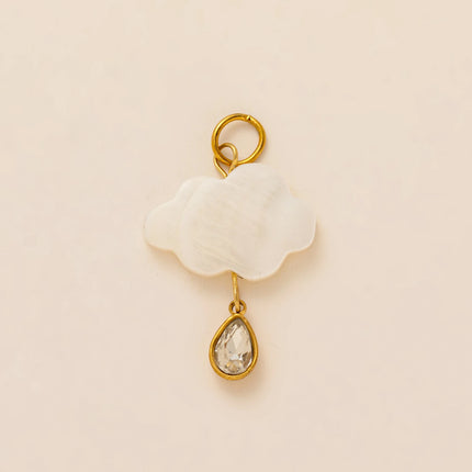 Stainless steel 18K gold-plated pendant jewelry DIY necklace bracelet making twelve zodiac cloud star retro jewelry accessories