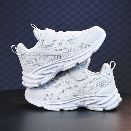 Children Sports Shoes Classic White Casual Running Shoes Spring Autumn New Breathable Mesh Thick Soled Non Slip Kids Sneakers