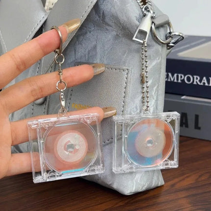10pcs NFC Functional CD Disc Key Chain Mini CD Case Keychain Peripheral Commemorative Album Key Holder For DIY Backpack Pendant