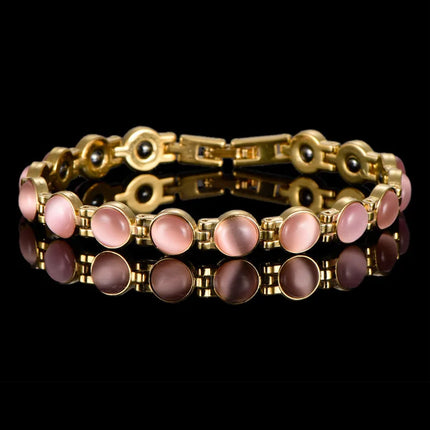 Wu's 2022 Hot Selling New Products Plated 18K Gold Opal Bracelet Magnet Bracelet for Women Energy Magnetic Bracelet