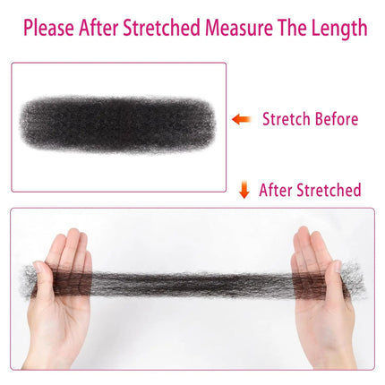 Afro Kinky Bulk 4C 100% Crochet Human Hair 30g/50g 1pack Virgin Remy Hair Bulk for Mini Twist Braids Dreadlocks Extension Repair