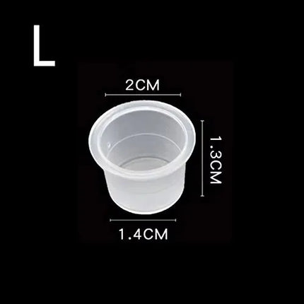 LASTJUDG 1000Pcs High-quality Tattoo Ink Cups Disposable Plastic Pigment Clear Permanent Makeup Tattoo Accessory Tattoo Ink