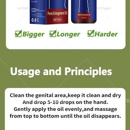 Penies Permanent Enlargment Oil Penis Thickening Growth Increase Big Dick Enlarge For Men Delay Ejaculation Man Cock Oil Product