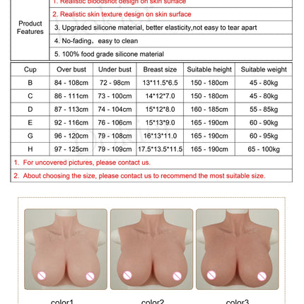 Dokier Realistic Silicone Breast Forms Fake Boobs Tits Shemale Transgender Sissy Drag Queen Crossdresser Breastplates Cosplay