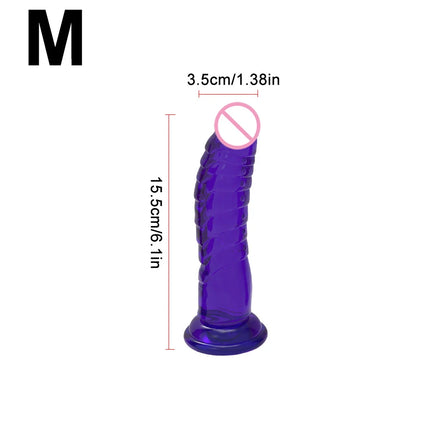 Realistic Black Dildo with Strong Suction Cup Base, Soft Penis Sex Toy for Women and Men, Hands-Free Anal Vaginal Adult Toy in M