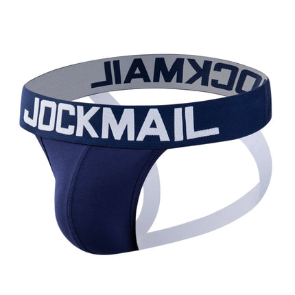 Sexy Men Jockstrap Underwear Thong Underpants Cotton G String Penis Pouch Hombre Elastic Panties Backless