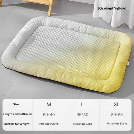 Pet Cooling Mat Foldable Breathable Dog Bed Solid Color Portable Pet Sleeping Pad for Home Outdoor Travel and Daily Use