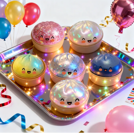 Glitter Dumpling Squishy Pinch Slow Rebound Soft Decompress Mystery Pressure Ball Things For Room Home Decor Children Adult Gift