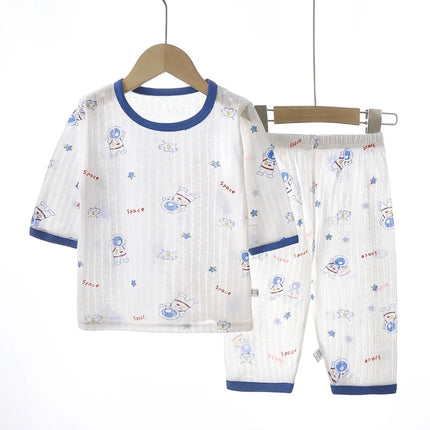 Baby Pajamas Sets Cotton Child Pajamas Toddler Long Sleeve Baby Nightwear Pyjamas Kids Cartoon Homewear Clothes