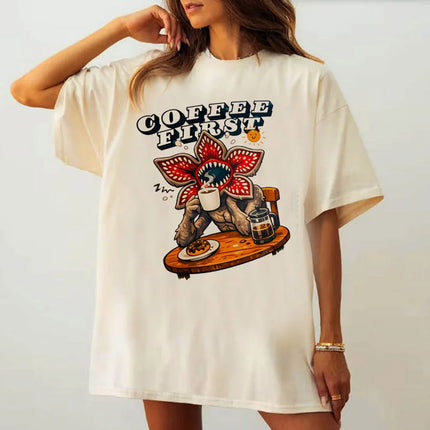 Demogorgon T-shirt Funny Women Men Hawkins Clipart Graphic Tee Demogorgon Shirts Trendy Gothic Tops
