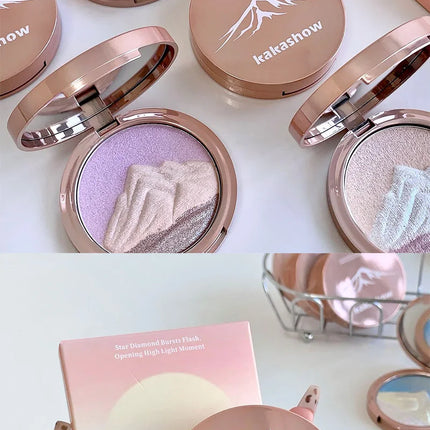 Diamond flash high-gloss powder, three-dimensional luster, natural water glow, one count brightens the entire face