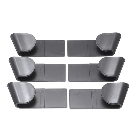 6/12 PCS Pot Lid Holder Self Adhesive Punch Free Holder for Pan Pot Cover Rack Plastic Kitchen Storage Rack Kitchen Organizer