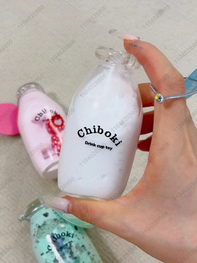 Stress Ball Handmade Milk Beverage Drink Bottle Ball Squishy Mochi Toy Squeeze Ball Stress Relieve Hand Relax Toy Gift