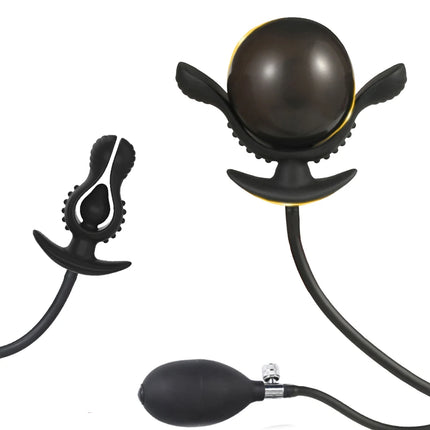 Flower Bud Inflatable Anal Dildo Plug Expandable Butt Plug with Pump Sex Toys for Women Men Anal Dilator Massager Adult Products