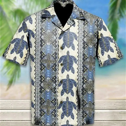 2024 New Animal Crane Pig 3D Printed Men's Hawaiian Shirt Casual Trend Tops Beach Summer Vacation Men And Women 6XL