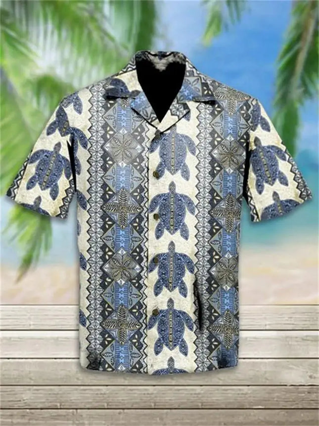 2024 New Animal Crane Pig 3D Printed Men's Hawaiian Shirt Casual Trend Tops Beach Summer Vacation Men And Women 6XL