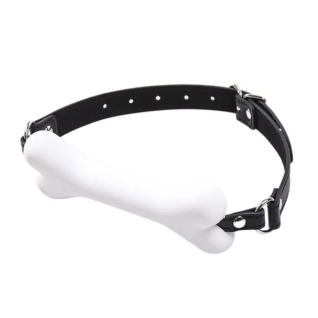 White Harness Mouth Silicone Dog Bone Ball Gag Open Mouth Gag Bdsm Bondage Sextoy Gag Sex Products Sm Sex Toys for Women