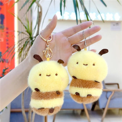 Honeybee Plush Keyring Soft with wing Stuffed Animal Keychain Accessory Bag Decoration for Everyday Use Children Birthday Gift