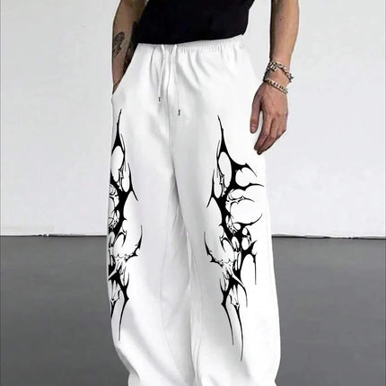Summer Fashion New Gothic Tattoo Men's Casual Sports Casual Straight Leg Pants for Four Seasons New Street Wear Men's Pants