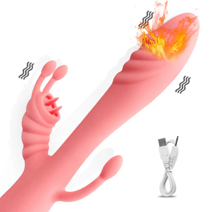 Rabbit Vibrator for Women G Spot Clitoris Stimulator 10 Speeds Female Vagina Masturbator Dual Motors Dildo Sex Toys for Adult